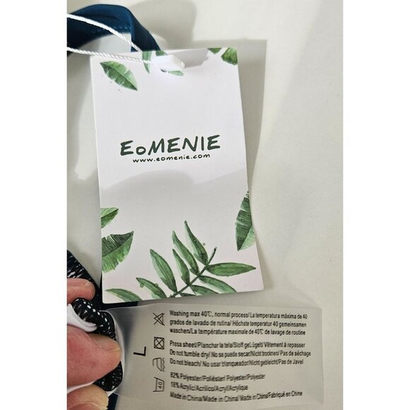 Tropical Print Womens Large One-Piece Swimsuit Crisscross Back Straps Cutout - Picture 7 of 7